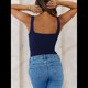 thumbnail image 4 of Camisetas Sin Mangas con Cuello en U para Mujer 2025, Camisetas Básicas Suaves y Ajustadas. Azul M, 4 of 9
