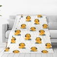thumbnail image 1 of Balery Cute Duck With Headphone Manta de Felpa Suave y Acogedora – Cobija de Franela Aterciopelada para Cama, Lavable y Cálida para Sofá, Mascotas, Transpirable-60"x50", 1 of 7
