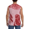 thumbnail image 4 of Lsque Striped Meat Print Men's Cotton Blend Sleeveless Muscle Shirts (S-3XL)- Moisture Wicking, Odor Protection, UPF 30+,3X-Large, 4 of 8