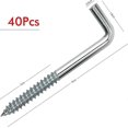 thumbnail image 2 of 40 Pcs L-hook Screws Square Hook Screws, 2 of 5