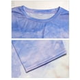 thumbnail image 5 of Gustave Women Short Sleeve Tie Dye Tops Crew Neck Basic T Shirts Summer Casual Loose Blouse Tee Plus Size "Blue, XL", 5 of 8