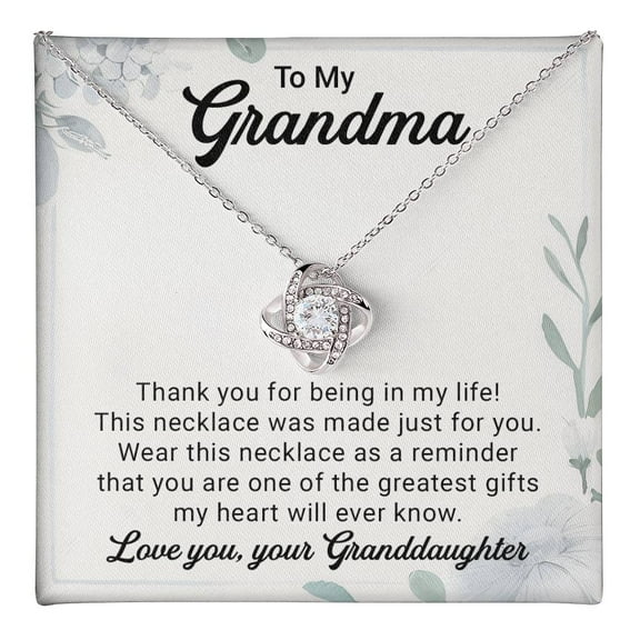 Grandma and Granddaughter Necklace Christmas Birthday Necklace Gift From Granddaughter or Grandson Jewelry Box With Heartfelt Message Card