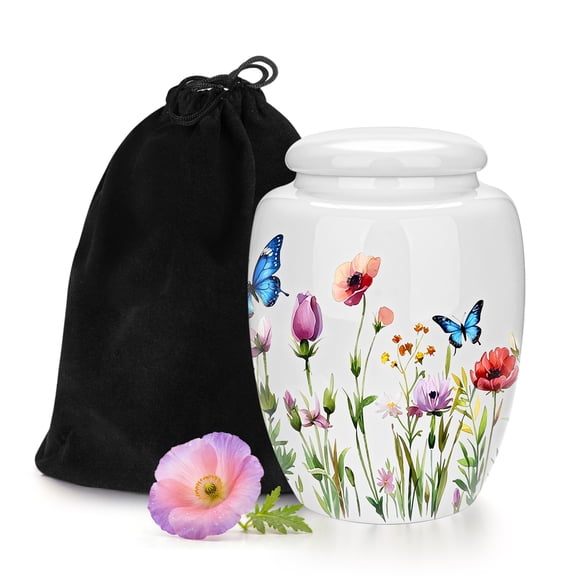 XIUDA Small Cremation Urn for Human Ashes Ceramic Decorative Keepsake Memorial Urn for Burial Handcrafted Medium Funeral Urn for Adult Male Female