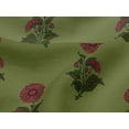 thumbnail image 4 of oneOone Viscose Jersey Light Green Fabric Floral Block Sewing Fabric By The Yard Printed Diy Clothing Sewing Supplies 60 Inch Wide, 4 of 5