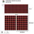thumbnail image 2 of Buffalo Check Tiers and Valances Set Black and Red Farmhouse Kitchen Window Curtain Rod Pocket Window Treatment Decor Curtain, 2 of 6