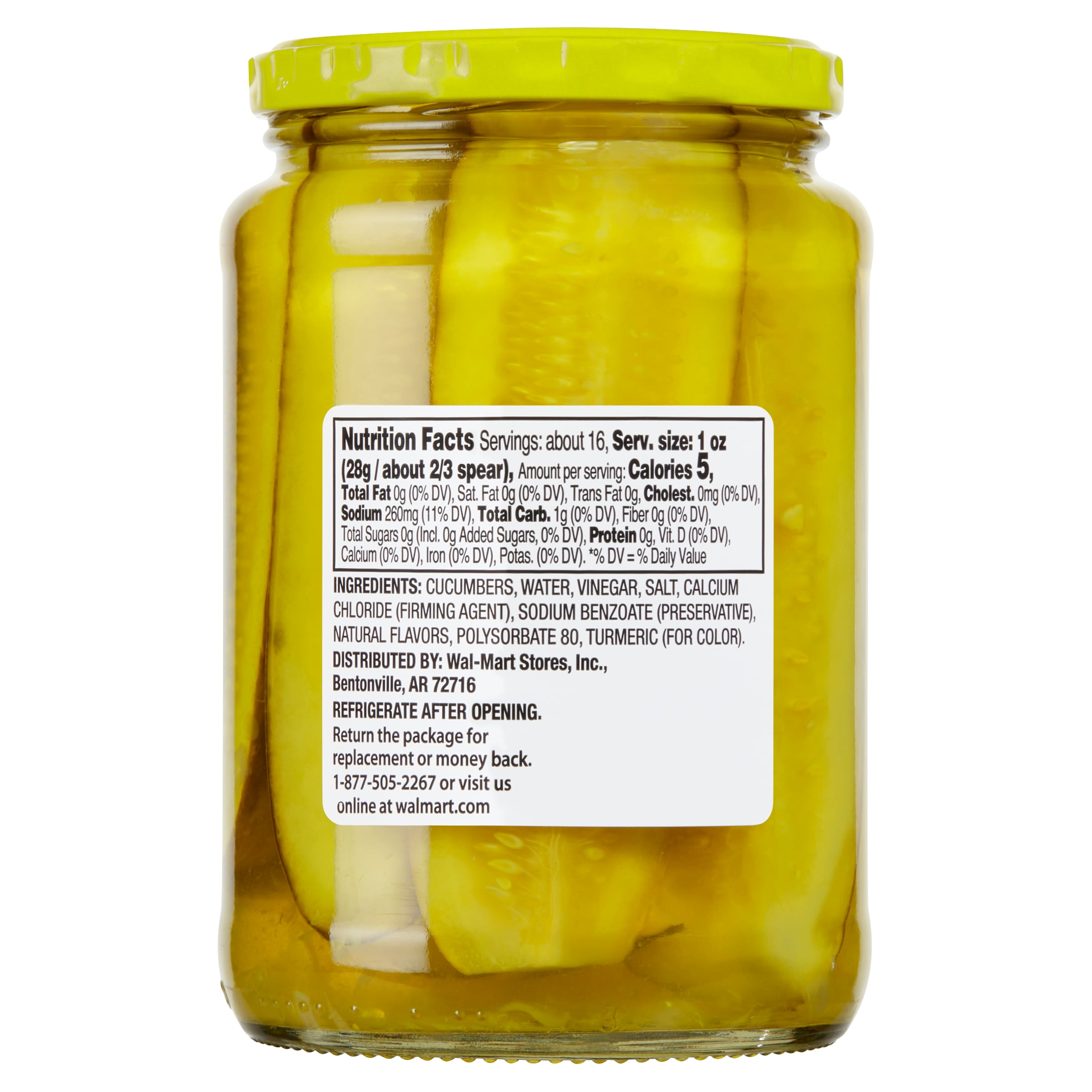 Great Value Spears Dill Pickle Fresh Pack, 24 fl oz