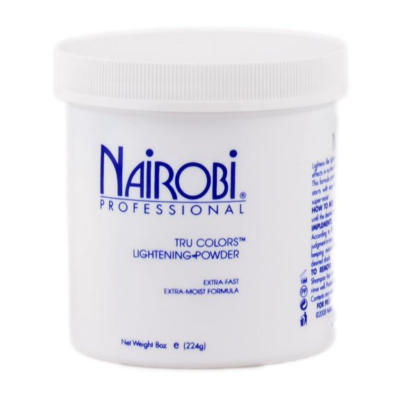 Color : Bleach (White) - 8 oz , Nairobi Tru Colors Lightening Power, hair scalp beauty - Pack of 2 w/ SLEEKSHOP 3-in-1 Comb-Brush