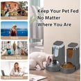 thumbnail image 3 of 2 Pack Automatic Cat Feeder and Stainless Steel Water Dispenser, Gravity Dog Waterer Set Food Feeder and Waterer Set for Small Medium Kitten Puppy Pets(1 Gallon x 2, Brown), 3 of 8