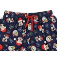 thumbnail image 5 of Disney Men's Mickey and Friends Santa Hat AOP Holiday Design Adult Lounge Sleep Pajama Pants with Elastic Waistband, 5 of 8
