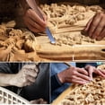 thumbnail image 4 of Peggybuy 12Pcs Wood Carving Hand Chisel Tool Set Woodworking Professional Gouges, 4 of 6
