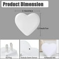 thumbnail image 3 of Valentine's Day Heart Shape Plug-In Night Light – Soft Glow for Bedroom, Living Room, Cozy Decor, Perfect Valentine’s Gift for Her/Him, White, 3 of 8