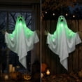 thumbnail image 5 of Light Up Green Ghost Halloween Yard Decoration, Glowing Outdoor Hanging Ghost Prop for Lawn Porch Garden Party, Spooky Holiday Decor for Nighttime Display Indoor Outdoor Scene Setup, 5 of 7