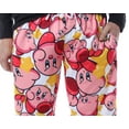 thumbnail image 2 of Nintendo Kirby Video Game Men's Allover Character Pattern Adult Lounge Sleep Pajama Pants, 2 of 3