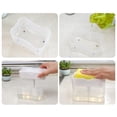 thumbnail image 3 of Dispensador de jabón de cocina + soporte para esponja, contenedor para jabón con recarga instantánea Blanco, 3 of 9