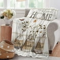 thumbnail image 4 of Farmhouse Floral Blanket for Women Girls Ultra Soft Cozy Cotton Flower Throw Blanket Fleece Fuzzy Plush Bedding Blanket Flower Gifts for Women Girls Kids Adults Couch Sofa 50"x40", 4 of 6