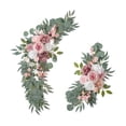 thumbnail image 4 of 2 guirnaldas de arco de boda con flores artificiales, adorno colgante para decoración del hogar, telón de fondo floral para decoración de puerta de Rosa, 4 of 8
