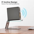 thumbnail image 4 of Desktop Speaker Stands with Vibration Absorption Pads, Metal Speaker Stands Pair Support Up to 10lbs,Bookshelf Speaker Stands for Better Audio Experience, 4 of 5