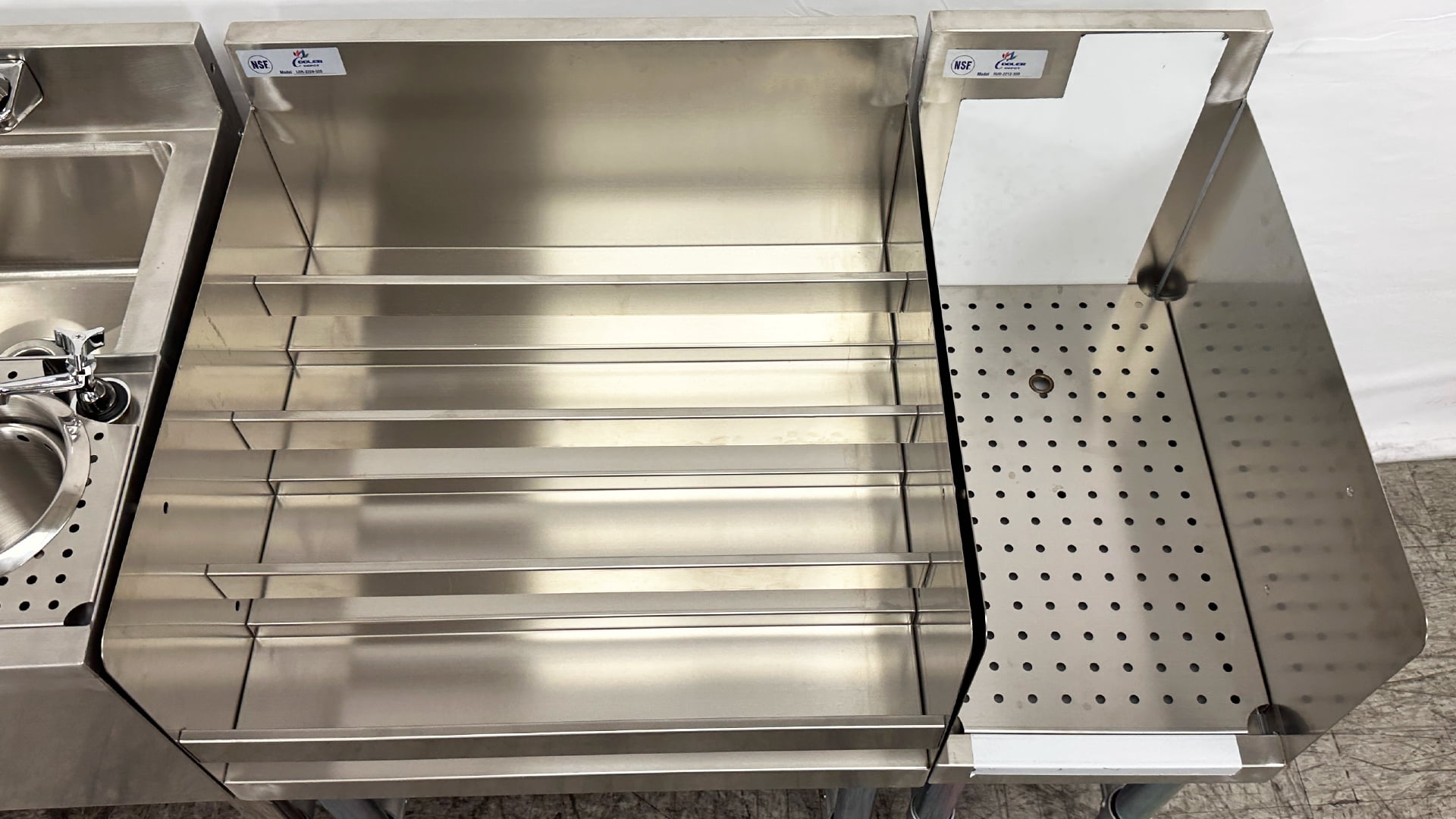 NSF 84 in. Commercial Underbar Counter Cocktail Drink Station, Combination Cocktail Station, Bar Equipment 84.2''Wx22.5''Dx33.3''H