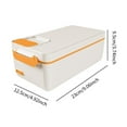 thumbnail image 7 of kowaku Electric Lunch Heater Self Heating Box Stainless Steel Electric Bento Heated Container Heated Lunch Box for Adults for Travel Yellow, 7 of 7