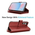 thumbnail image 5 of For Samsung Galaxy S24 FE Wallet Case with Credit Card Holder, Wrist Strap for Women Men, Tekcoo Detachable Magnetic Phone Case for Galaxy S24 FE Leather Wallet Flip Folio Kickstand Cover, Wine Red, 5 of 8