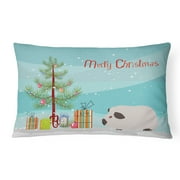 Carolines Treasures CK4441PW1216 Himalayan Guinea Pig Merry Christmas Canvas Fabric Decorative Pillow, 12H x16W,