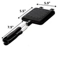 thumbnail image 2 of Sandwich Maker  Grilled And Panini Pan With Non-stick Plates Stovetop Toasted Aluminum Flip For Home Kitchen 5.9" L X 14.2" H, 2 of 7