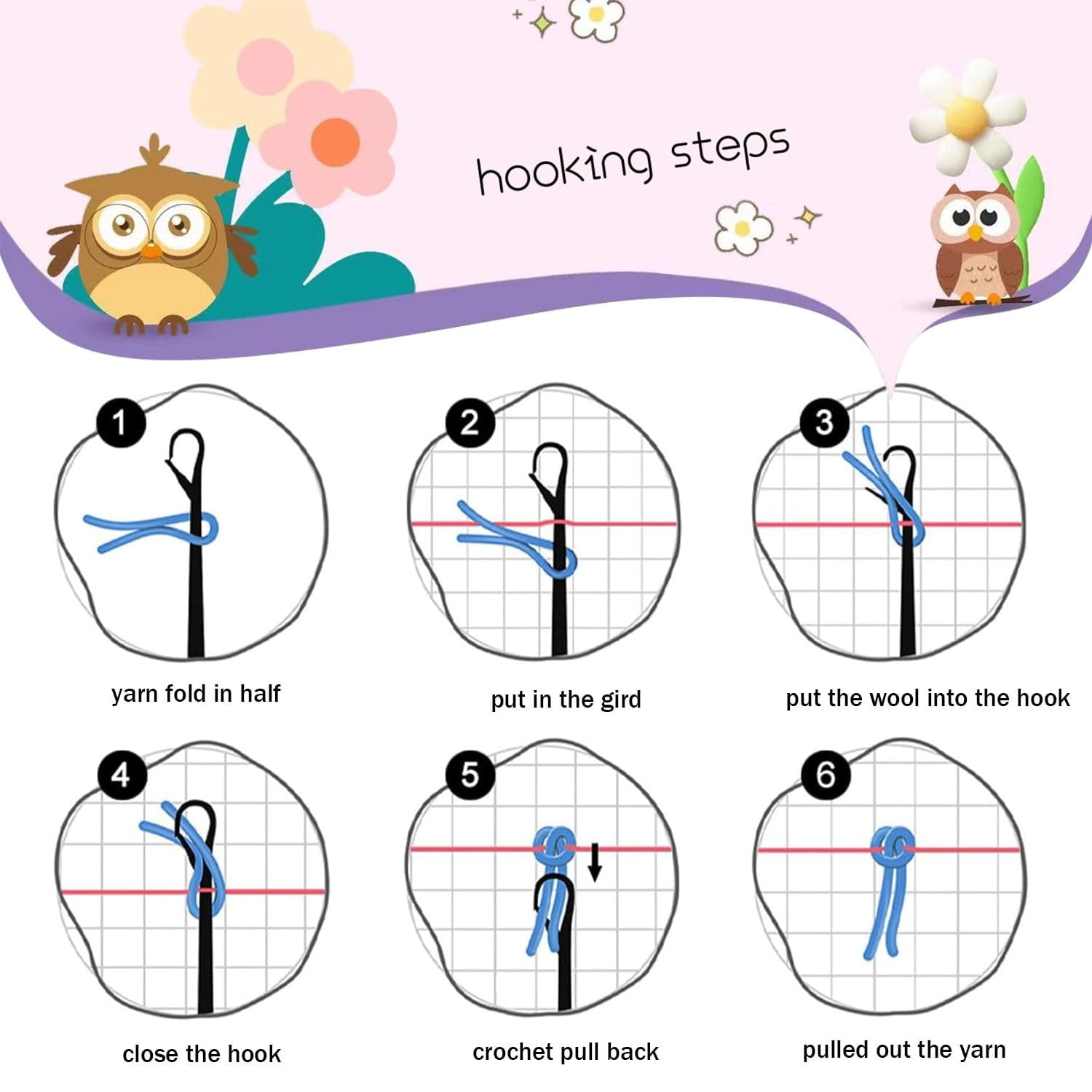 A Pair of Parrot DIY Latch Hook Pillow Kits for Adults Printed Pillowcase Crochet Yarns Hooking Handmade Pillow Cover Cushion for Home Sofa Decoration 17x17inch