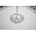 thumbnail image 3 of White European Lace and Antique Jacquard Fabric Table Topper (23"/33"), 3 of 4