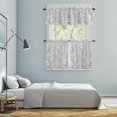 thumbnail image 6 of Silver Gray Leaf Kitchen Curtains Valances and Tiers Set of 3 Retro Plant Vintage Abstract Branch Silhouette Tier Curtains and Valance with Rod Pocket for Small Windows, 27.5"x24", 6 of 9