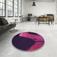 thumbnail image 4 of Ahgly Company Machine Washable Indoor Rectangle Transitional Dark Magenta Purple Area Rugs, 5' x 7', 4 of 7