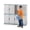 Gray/Coastal Blue, variant on Stacking Lockable Lockers -  Single Stack  - Gray