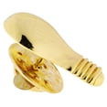 thumbnail image 2 of PinMart's Shiny Gold Plated 3D Bright Light Bulb Lapel Pin - Pack 10, 2 of 3