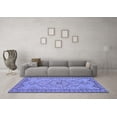 thumbnail image 3 of Ahgly Company Indoor Square Persian Blue Traditional Area Rugs, 3' Square, 3 of 4