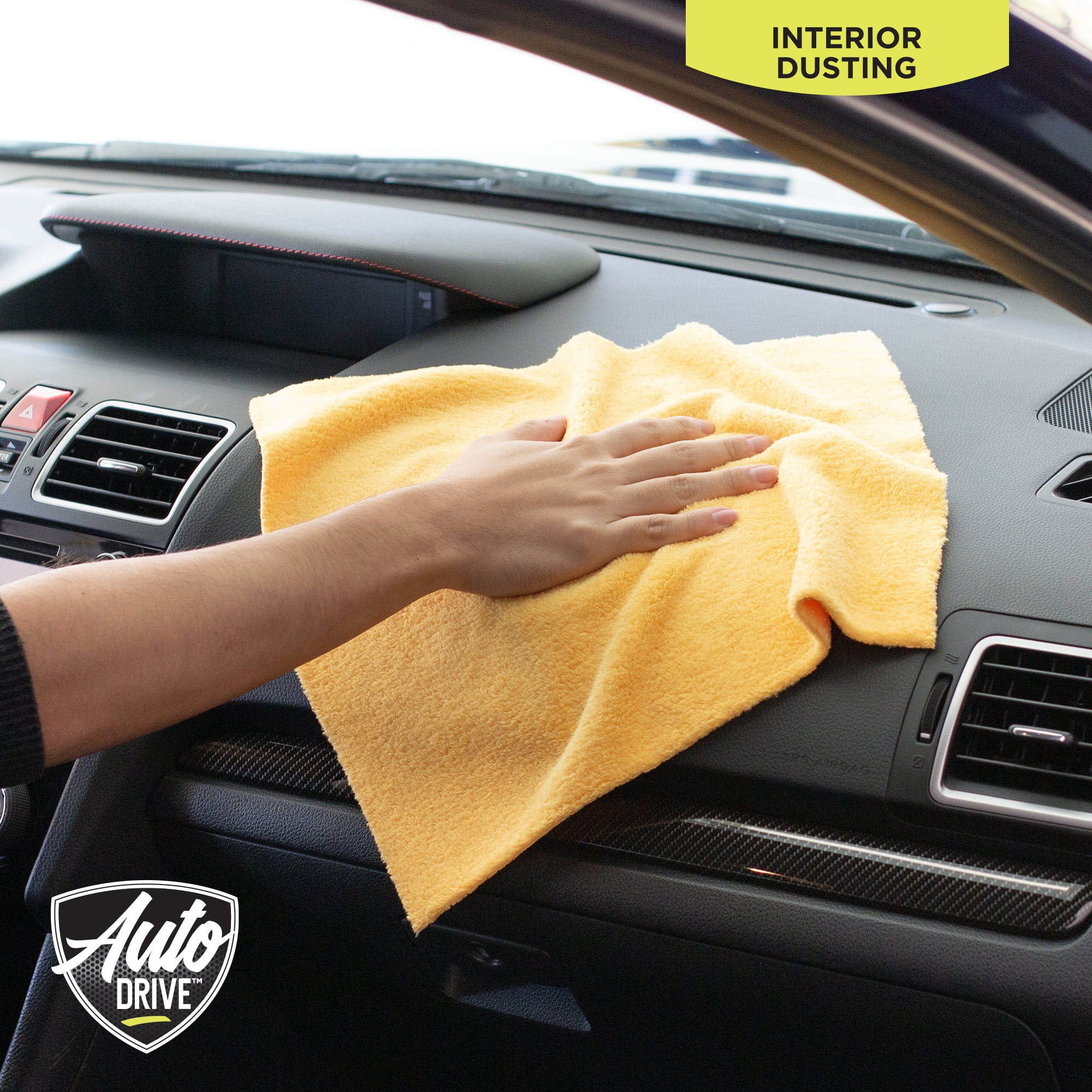 Auto Drive Tear Away Car Wash Coral Fleece Microfiber Detailing Towels, 50 Count Roll