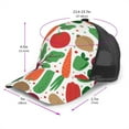 thumbnail image 2 of Disketp Vegetables Print Trucker Hat Men Women - Mesh Baseball SnapBack Cap, 2 of 7