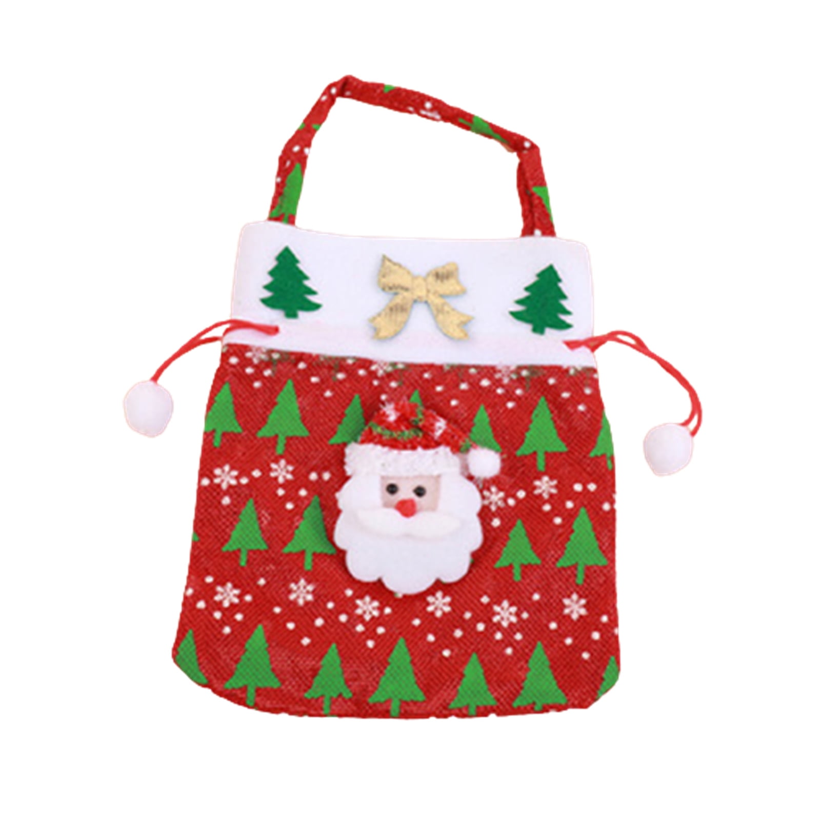 Christmas Tote Bag Lovely Santa Candy Portable Xmas Gift For Carnival