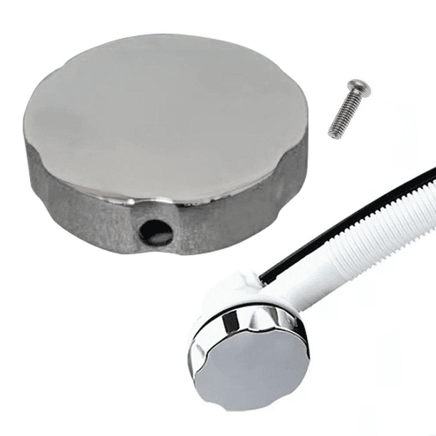 VOANZO Bathtub Drain Rotating Knob Overflow Cover Knob Chrome Plastic VOANZO Bathtub Drain Rotating Knob Overflow Cover Knob Chrome Plastic