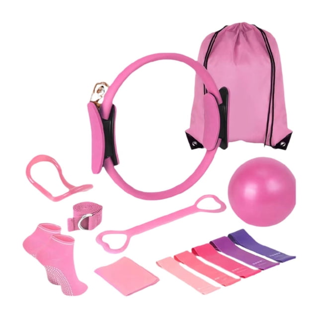 Ethern Pilates Essentials Kit Accessories for Inner Thigh Exercise Training Workout Pink