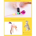 thumbnail image 3 of Juguete para gatos, juguete para gatos, pluma de alambre de acero, palo interactivo para gatos, varita de entrenamiento, juguetes con cuentas y campanas (paquete de 2), 3 of 5