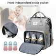 thumbnail image 5 of Diaper Bag Backpack, Novashion Multifunction 3 in 1 Waterproof Travel Back Pack, Baby Changing Bags with Changing Pad, Stroller Straps, Unisex, Grey, 5 of 13