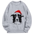 thumbnail image 2 of Christmas Sweatshirt for Men Women Long Sleeve Crewneck Casual Funny Cute Dog Graphic Sweatshirts Pullover Tops, 2 of 5