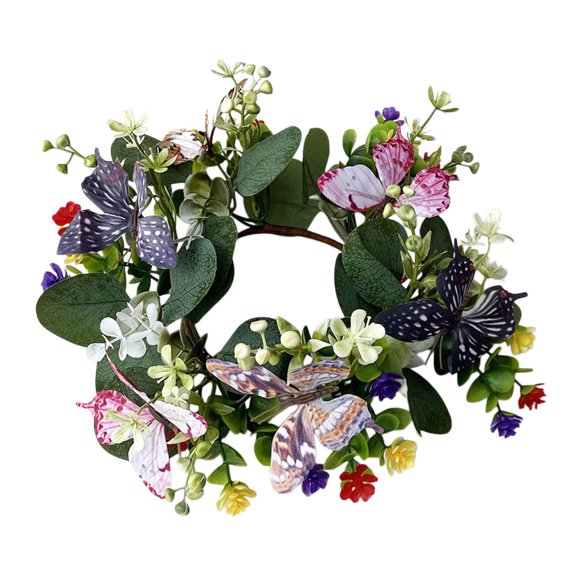 Flower Wreath Candle Ring Flower Wreath Candle Holder Flower Wreath Dining Table Party Decoration