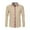 Khaki, variant on European & Linen Long Sleeve Shirt with Ethnic Pattern Patchwork, Women's Cotton Button-Down Dress Shirt, Casual Business Casual Blouse, Easy Care Dressy Top