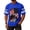 Blue, variant on Men'S USA Flag Off-Road Jeep Print V Neck Football Jersey Short Sleeve Casual Athletic Tee For 4Th Of July And Daily Wear,Navy,XL