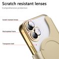 thumbnail image 4 of for iPhone 16 Wallet Case with Camera Lens Protector Film, Clear Magnetic Phone Cover Compatible with Mag-Safe Charging, RFID Blocking PU Leather Case with Card Holder Flip Kickstand, Gold, 4 of 11