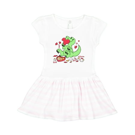 

Inktastic Raptor Destroying Heart Chocolate Box Gift Toddler Girl Dress