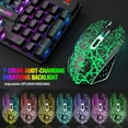 thumbnail image 5 of ZIYOULANG Wireless Gaming Keyboard and Mouse Combo with 87 Key Rainbow LED Backlight Rechargeable 3800mAh Battery Mechanical Feel Ergonomic Waterproof RGB Mute Mice for Computer PC Mac PS4 Gamer-Black, 5 of 7