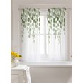thumbnail image 3 of Sage Green Eucalyptus Leaves Curtains 54 Inch Length, Sheer Curtains for Bedroom Living Room Window Spring Country Botanical Rod Pocket Drapes Kitchen Curtains Small Half Window 42"x54" 2 Panels, 3 of 6