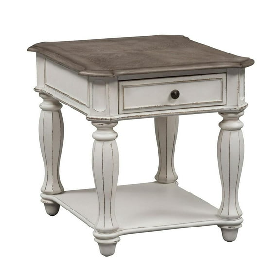 Magnolia Manor White End Table