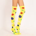 thumbnail image 2 of HINTRMENT 1Pair Over The Knee Socks Yellow Clown Socks for Dance Performance and Costume Parties, 2 of 8